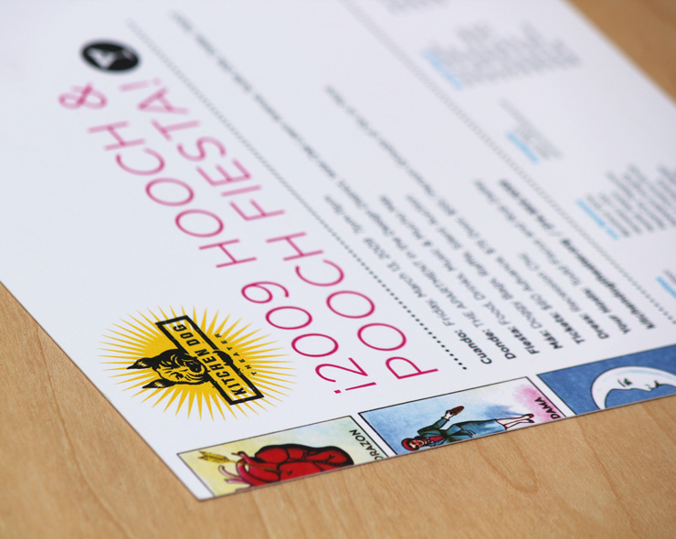 <h4>Invitation to KDT's fiesta-themed Hooch and Pooch fundraiser, based on Mexican loter&iacute;a cards.</h4>